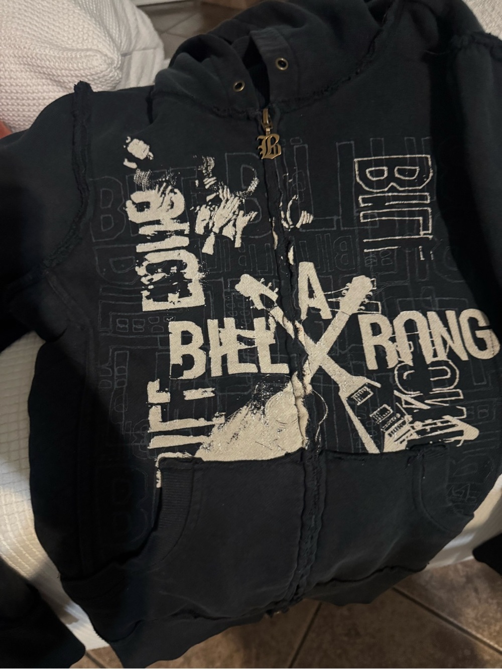 Billabong Black Hoodie with White Graphic